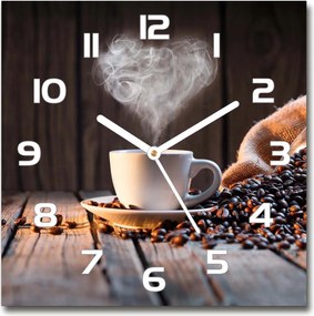 Üveg falióra szögletes kávéscsésze 30x30 cm