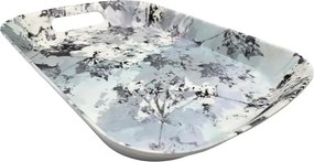 Műanyag tálca 35,5x24x4cm ételszervírozáshoz, fogantyúkkal