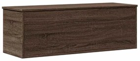 barna tölgy színű szerelt fa tárolóláda 102 x 35 x 35 cm