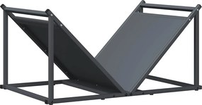 vidaXL antracitszürke hidegen hengerelt acél tűzifatároló 70x43x34,5cm