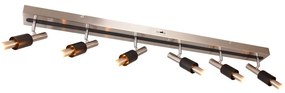 Fekete-ezüstszínű LED spotlámpa 20,5x120 cm Ikaris – Trio Select