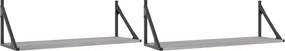 vidaXL 2 db szürke sonoma színű szerelt fa fali polc 80 x 25 x 25,5 cm