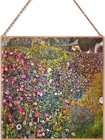 Gustav Klimt - Olaszkert üvegkép, falikép
