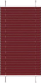vidaXL pliszírozott redőny Bordeaux piros 80x100 cm szövetszélesség