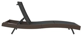 Napozó 1-személy 70 x 197 x 82 cm Poli rattan, fém