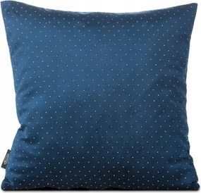 Dekoratív párnahuzat Ariadna 45x45 sötétkék bársony, gyémántokkal díszítve