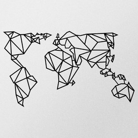 World fém fali dekoráció, 140×80 cm