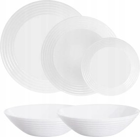 Étkészlet Saláta fehér Luminarc Harena 6os 20el edzett üveg