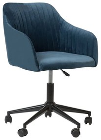 Kék bársony irodai szék VENICE Beliani