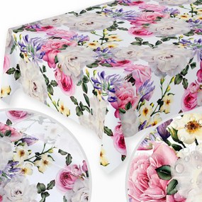 Abrosz Foltálló 140X300 Asztalra Sima Matt Vastag Virágok Bazsarózsa 010