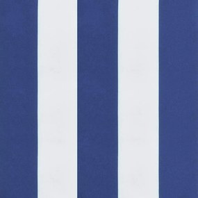 2 db kék és fehér csíkos szövet kerti padpárna 100 x 50 x 7 cm