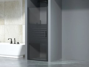 Madeira || Black Pattern 90 nyíló zuhanyajtó, 190cm, 6mm, NANO