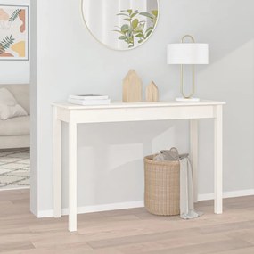 fehér tömör fenyőfa tálalóasztal 110 x 40 x 75 cm