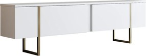 Nappali bútorszett, fehér-arany, 180 cm