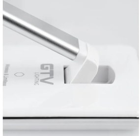 Lámpa Asztali TRITTON 6W, 340lm, AC220-240V, 4-CCT, Wireless töltő, USB, PF>0,5, RA>80, fehér