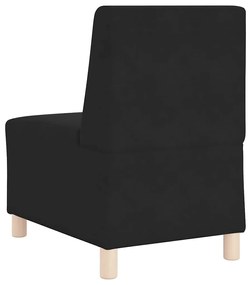 fekete bársony kanapéfotel 55 cm
