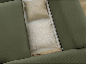 Zöld kinyitható-tárolóhelyes kanapé 265 cm Ezechiel – Bobochic Paris
