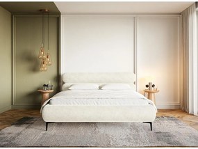 Franciaágy 180 cm Rirri 180B (ágyráccsal) (krém + fekete). 1099831