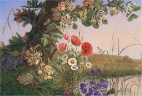 Flizelin fotótapéta Hálószoba Nappali Virágos idill 104x70 Ragasztó