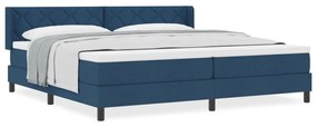 Boxspring ágy matraccal, kék színben, 200cm x 200cm, szövet.