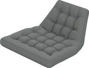 Outsunny Ülőpárna, 120x100 cm Párna Hátpával, 8 cm Vastag, Vízálló Üléspárna Hinta székre és Függő Kosarakhoz, Szürke | Aosom