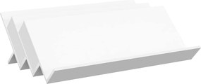 vidaXL Magazin állvány polcokkal Fehér 90 x 53 x 28,5 cm Faanyag