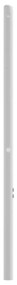 fehér fém fejtámla 107 cm