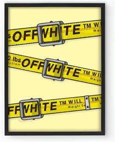 Poszter keretben Off White Belt Streetwear 20x30 cm Ajándék ötlet