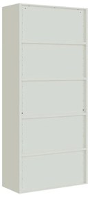 világosszürke acél irattartó szekrény 90x40x200 cm