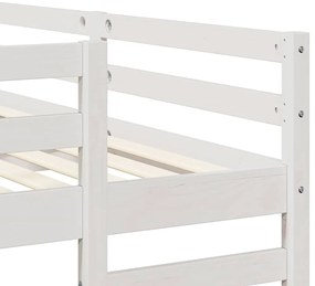 vidaXL Háromszintes emeletes ágykeret Fehér 160 x 200 cm Tömör fenyőfa