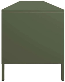 olívazöld hidegen hengerelt acél TV-szekrény 202x39x43,5 cm