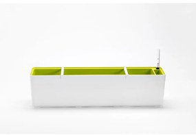 Plastia Berberis 80 önöntöző virágláda, fehér+ zöld, 80 cm