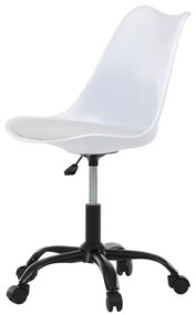 Fehér Műanyag Irodai Szék, Magasságállítással. KA-X7055 WT