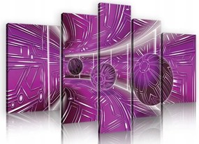 Vászonkép 170x100 Futurizmus absztrakt alagút tér lila geometria