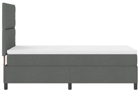 Boxspring Ágy Matrac Sötétszürke 100x200 cm Szövet