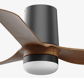 FARO 33835WT-1TW-LED Dimmelhető ventilátor MINIPUNTTUB S 10W/230V barna/fekete átm. 90 cm WT + távirányító