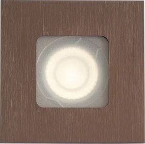 Modern süllyesztett spotlámpa sötét bronz négyzet IP44 - Qure