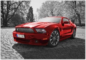 Poszterek 100x70 Piros Mustang