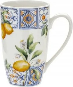 Porcelán bögre 500 ml kávé tea nagy citrom motívum ajándék