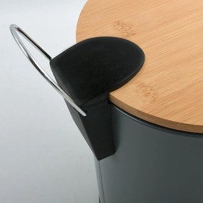 Sötétszürke acél pedálos szemetes 3 l Adonis – Spirella