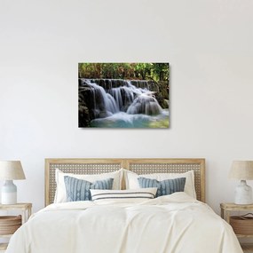 Egy kép a vízesésekről a dzsungelben (üvegen) (70x50 cm)