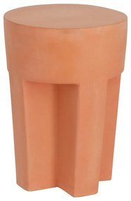 Vilena terrakotta színű beton kerti tárolóasztal, ⌀ 33 cm - Kave Home
