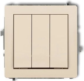 Hármas bézs kapcsoló 1DWP-7 Deco Karlik