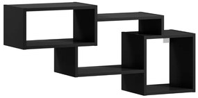 Fali polc ALITTY 96x46 cm, fekete