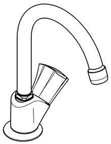 GROHE 20393001 - COSTA L álló csaptelep DN 15, fényes króm