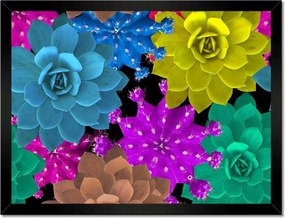 Poszterek keretben 40x30 Színes virágok Virágok