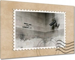 Vászonkép 60x40 Banksy Kamera Graffiti