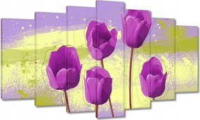 Vászonkép 140x80 Virágos lila Virágok