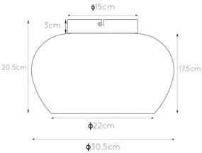 Lucide 45177/30/65 - Mennyezeti lámpa JUDE 1xE27/40W/230V