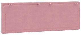 rózsaszín bársony fejtámla párna 120 cm